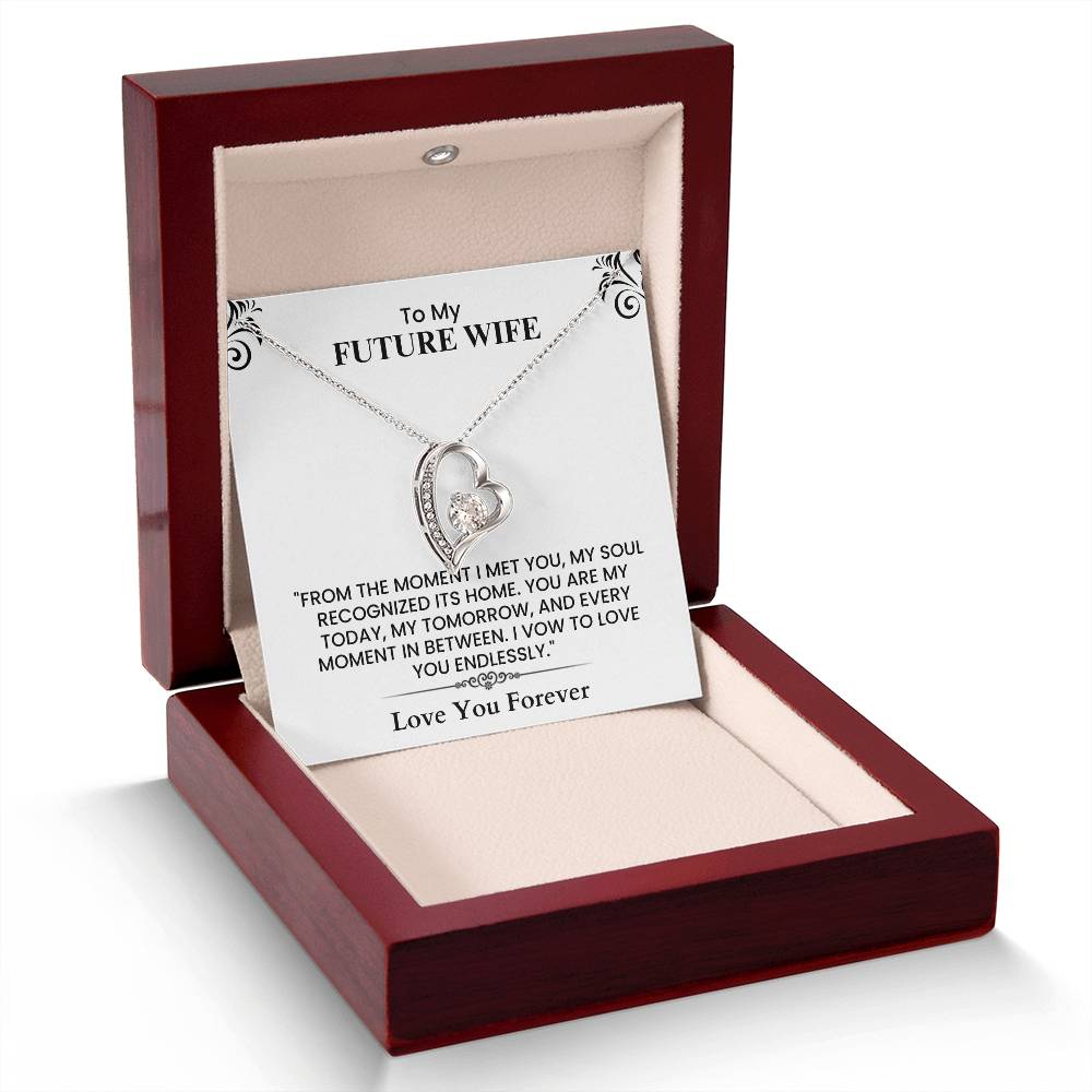 Future Wife Love Card - Meaningful Engagement or Wedding Gift from Future Husband Forever Love Necklace