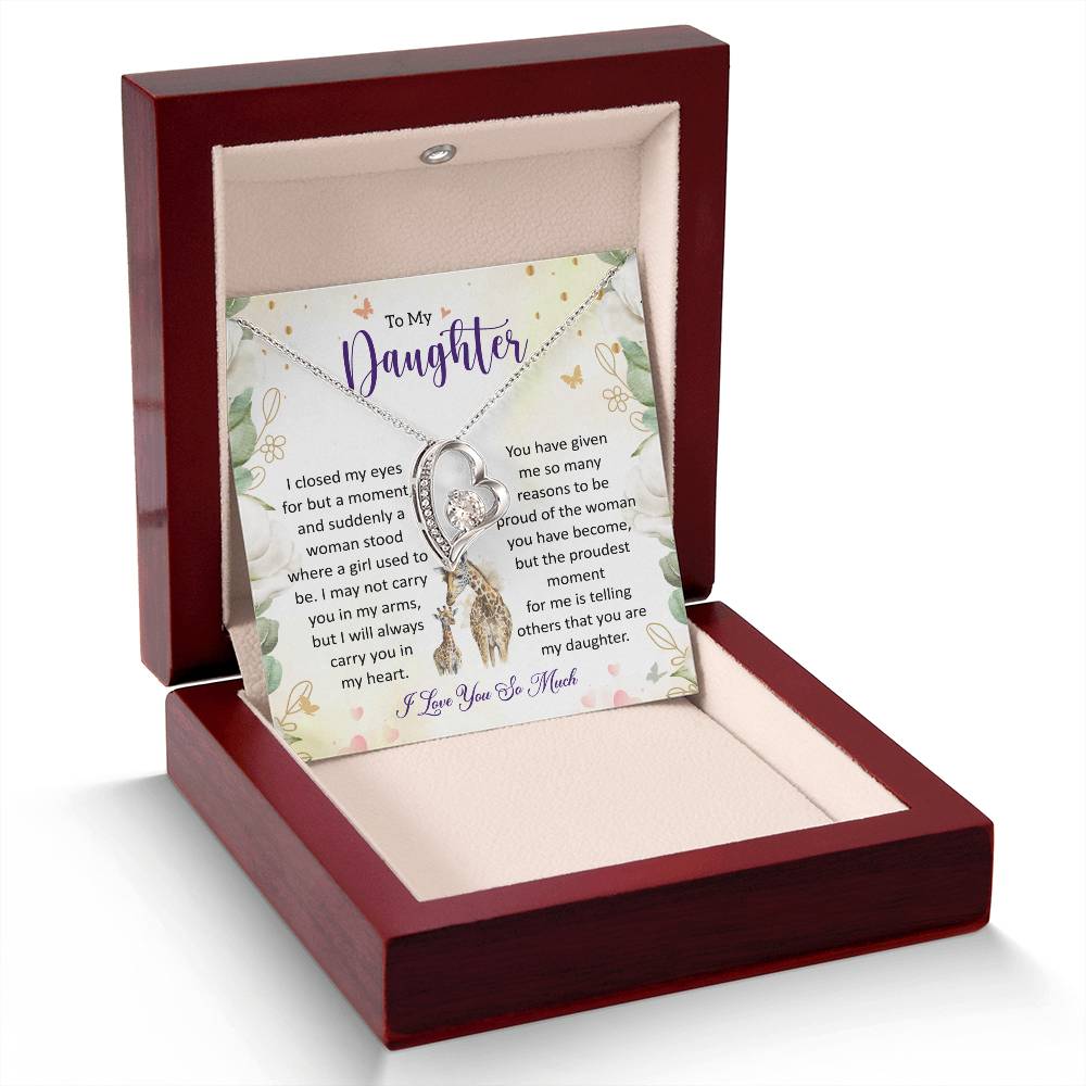 Sentimental Gift for Daughter - Heartfelt Keepsake from Mom or Dad Forever Love Necklace