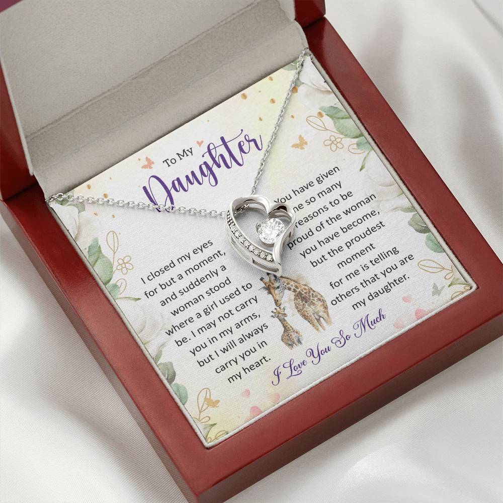 Sentimental Gift for Daughter - Heartfelt Keepsake from Mom or Dad Forever Love Necklace