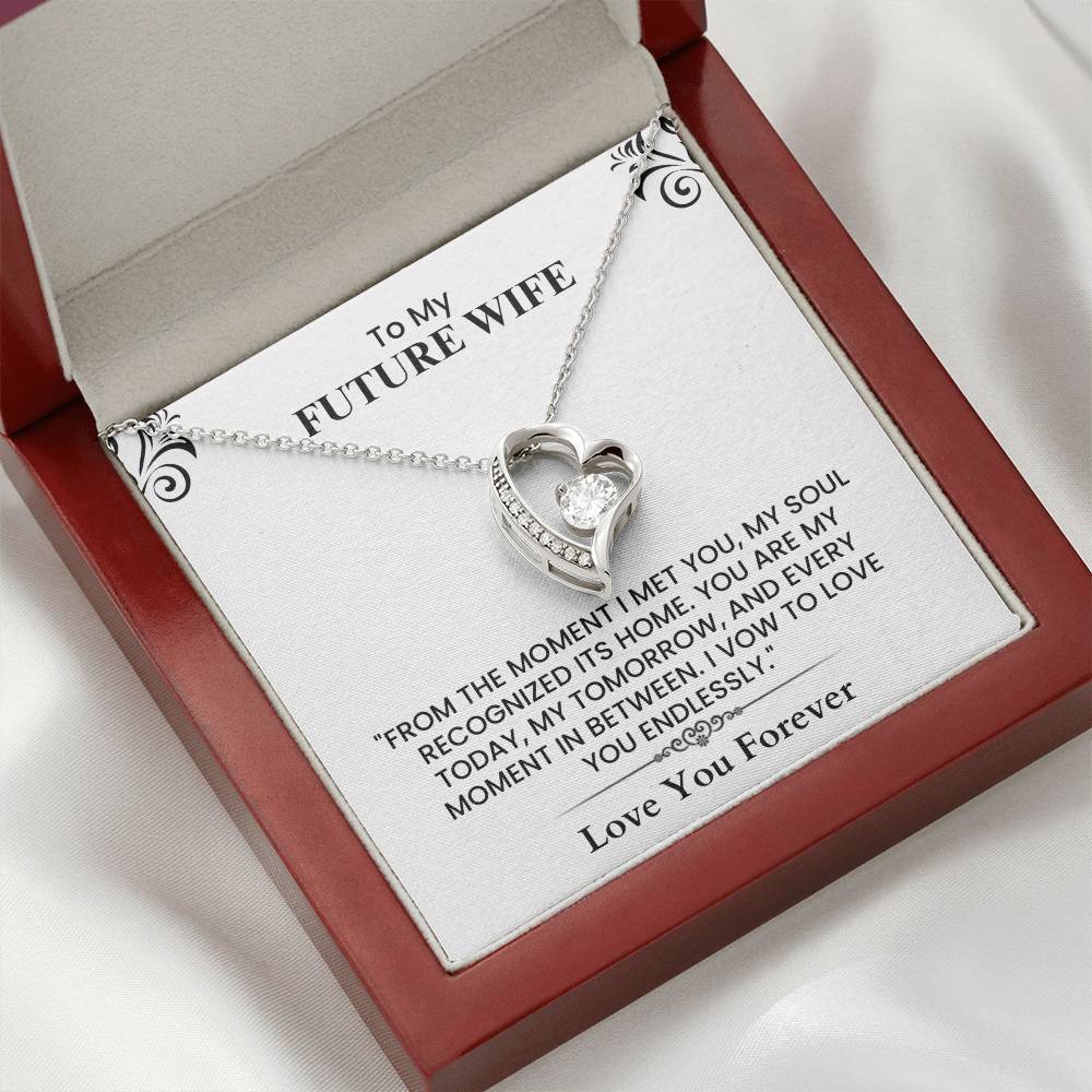 Future Wife Love Card - Meaningful Engagement or Wedding Gift from Future Husband Forever Love Necklace