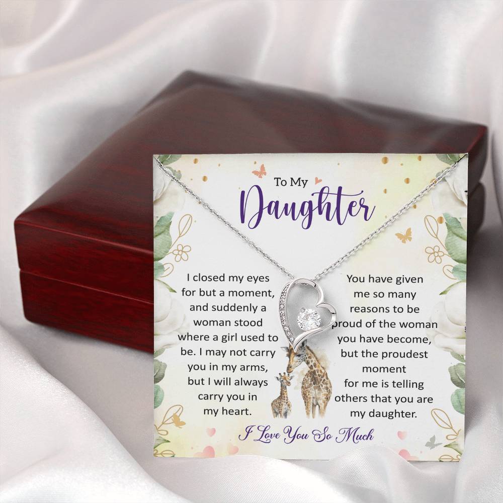 Sentimental Gift for Daughter - Heartfelt Keepsake from Mom or Dad Forever Love Necklace