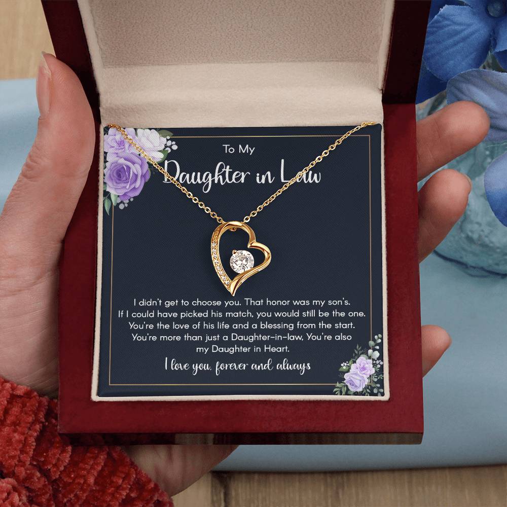 To My Daughter-in-Law Necklace - A Forever Bond of Love and Blessings