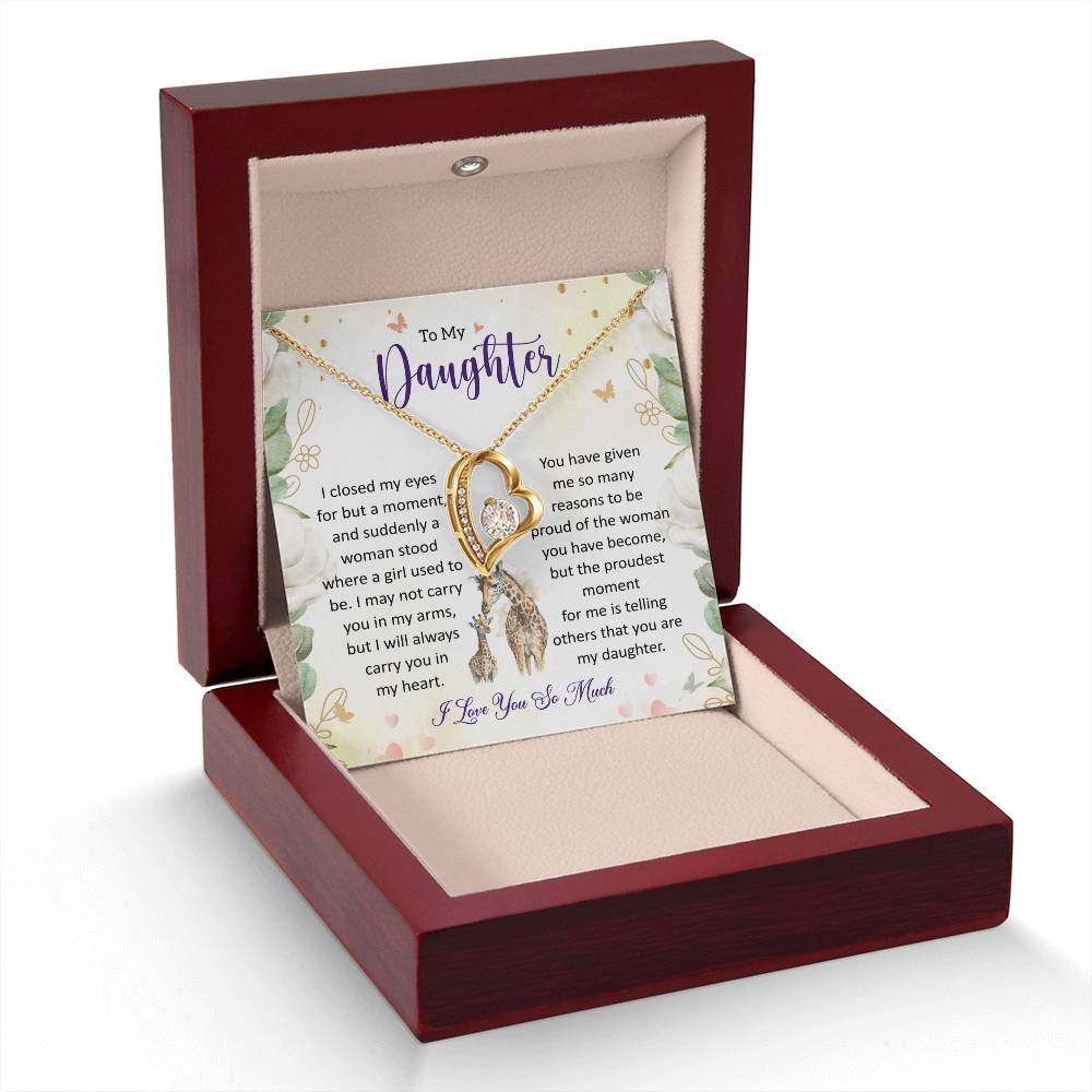 Sentimental Gift for Daughter - Heartfelt Keepsake from Mom or Dad Forever Love Necklace