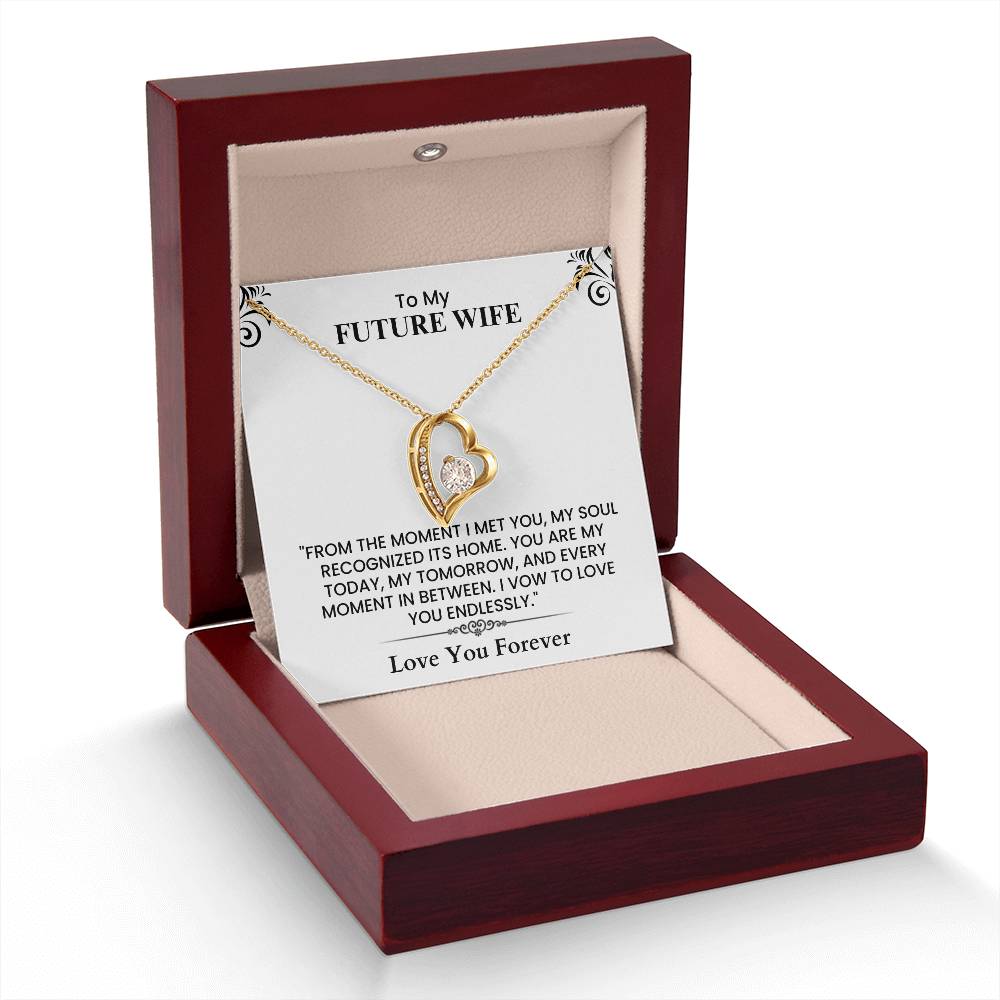 Future Wife Love Card - Meaningful Engagement or Wedding Gift from Future Husband Forever Love Necklace