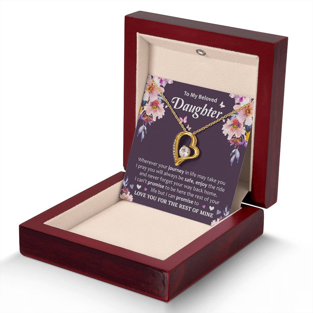 To My Beloved Daughter - Sentimental Keepsake Gift Forever Love Necklace