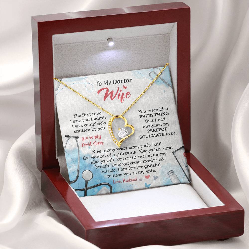 To My Doctor Wife - A Heartfelt Message of Love & Gratitude- Forever Love Necklace