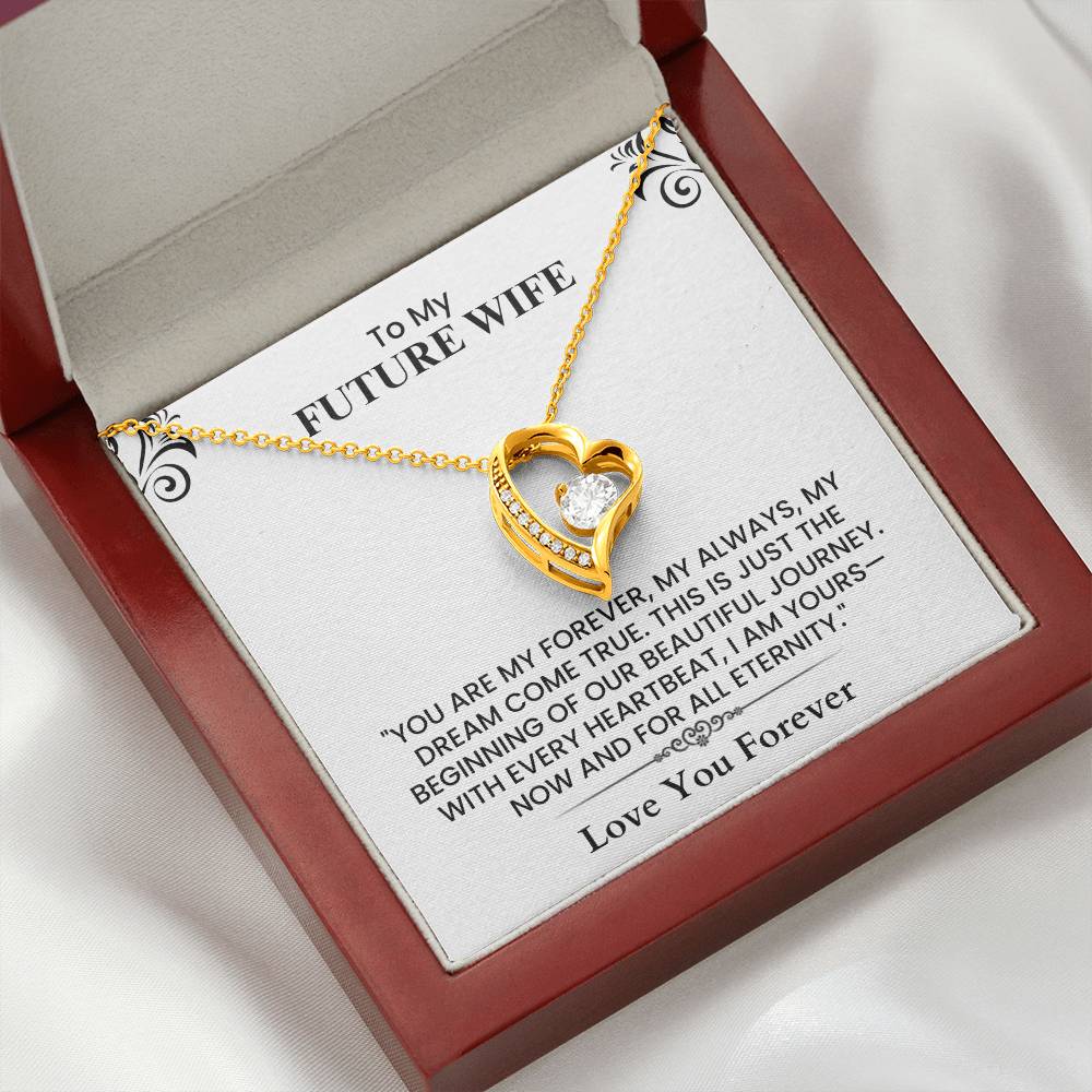 Future Wife Gift from Future Husband - Meaningful Love Card for Engagement or Wedding Forever Love Necklace