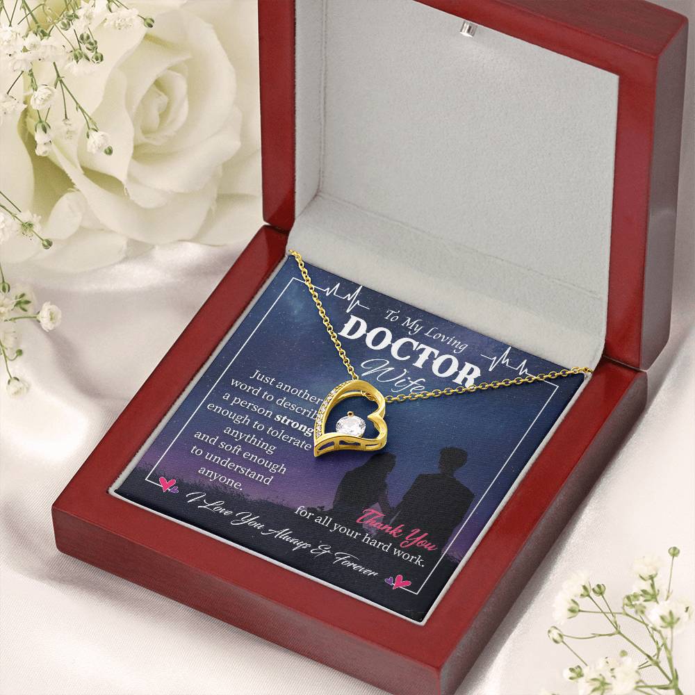 To My Beautiful Doctor Wife - I Choose You Always, A Love Beyond Words Forever Love necklace