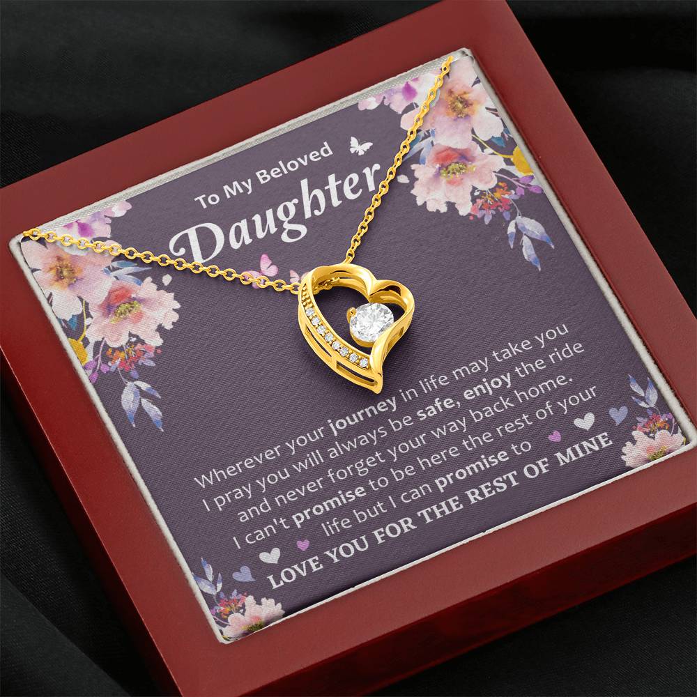 To My Beloved Daughter - Sentimental Keepsake Gift Forever Love Necklace