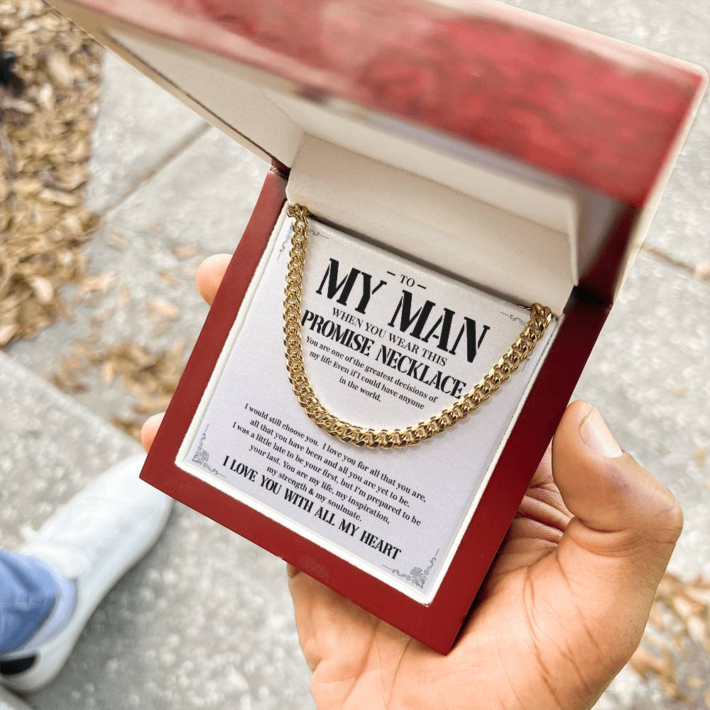 To My Man - A Promise Necklace | The Greatest Decision of My Life To My Man - When You Wear This Necklace | My Soulmate, My Strength, My Love