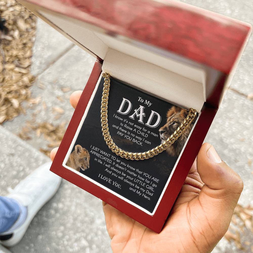 To My Dad The Greatest Father and Grandfather Cuban Link Chain