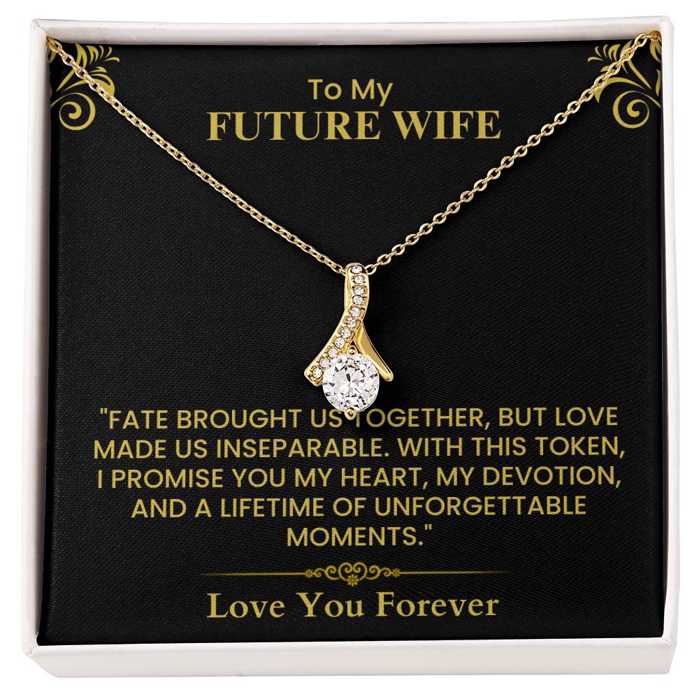 Romantic Gift for Fiancée - Heartfelt Love Message for Proposal or Wedding Day Alluring Beauty necklace
