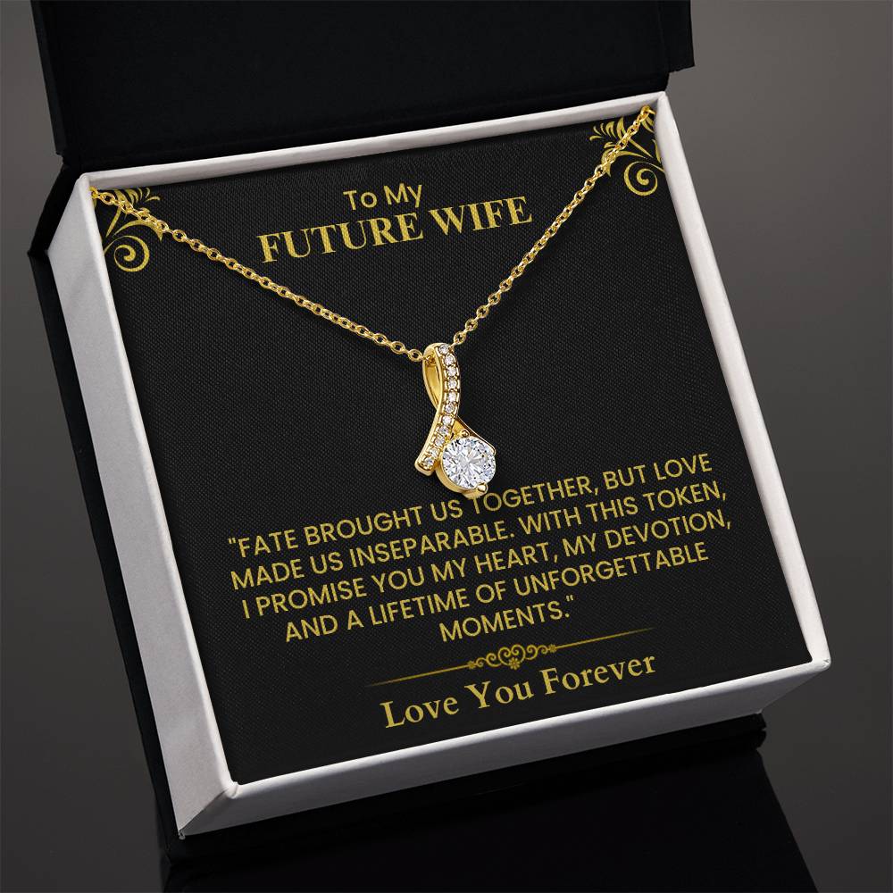 Romantic Gift for Fiancée - Heartfelt Love Message for Proposal or Wedding Day Alluring Beauty necklace