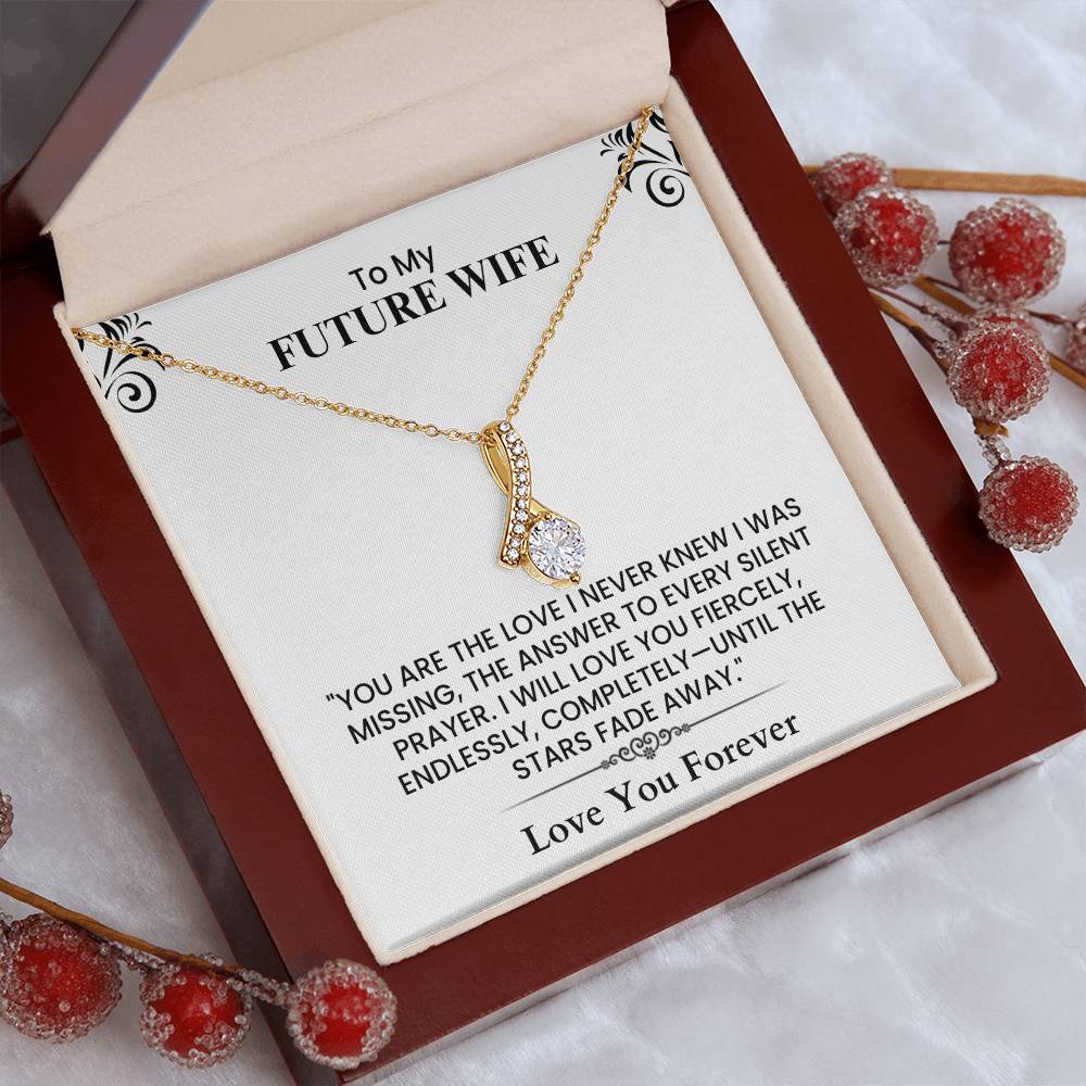 Best Bridal Shower Gift - To My Future Wife Message Card The Alluring Beauty necklace