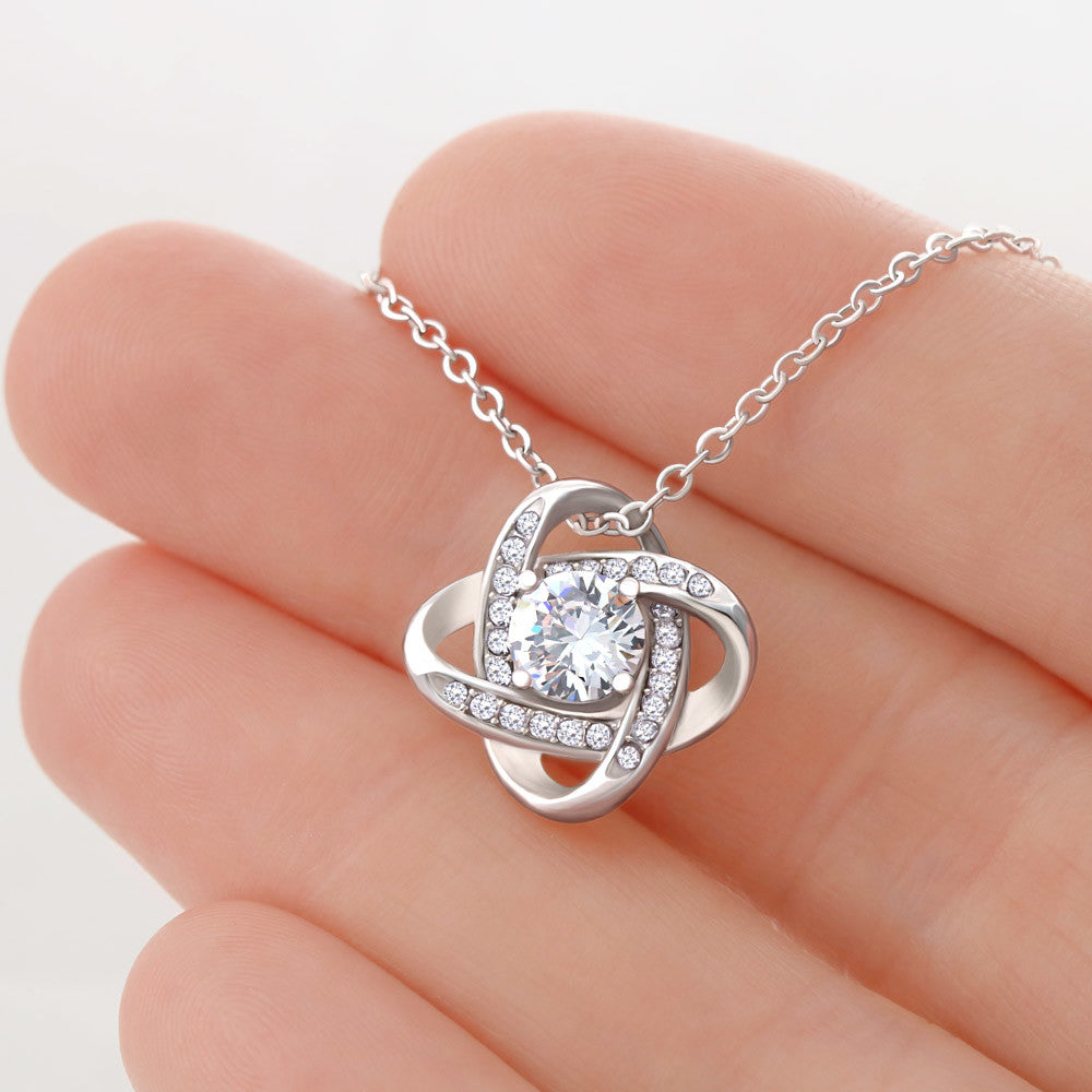To My Mother - Grateful for Your Endless Love and Guidance, My Forever Hero Love Knot Necklace