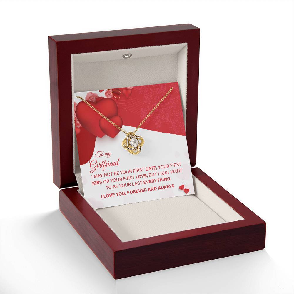 To My Beautiful Girlfriend Necklace - Perfect Love and Heartfelt Affection Design Love Knot Necklace