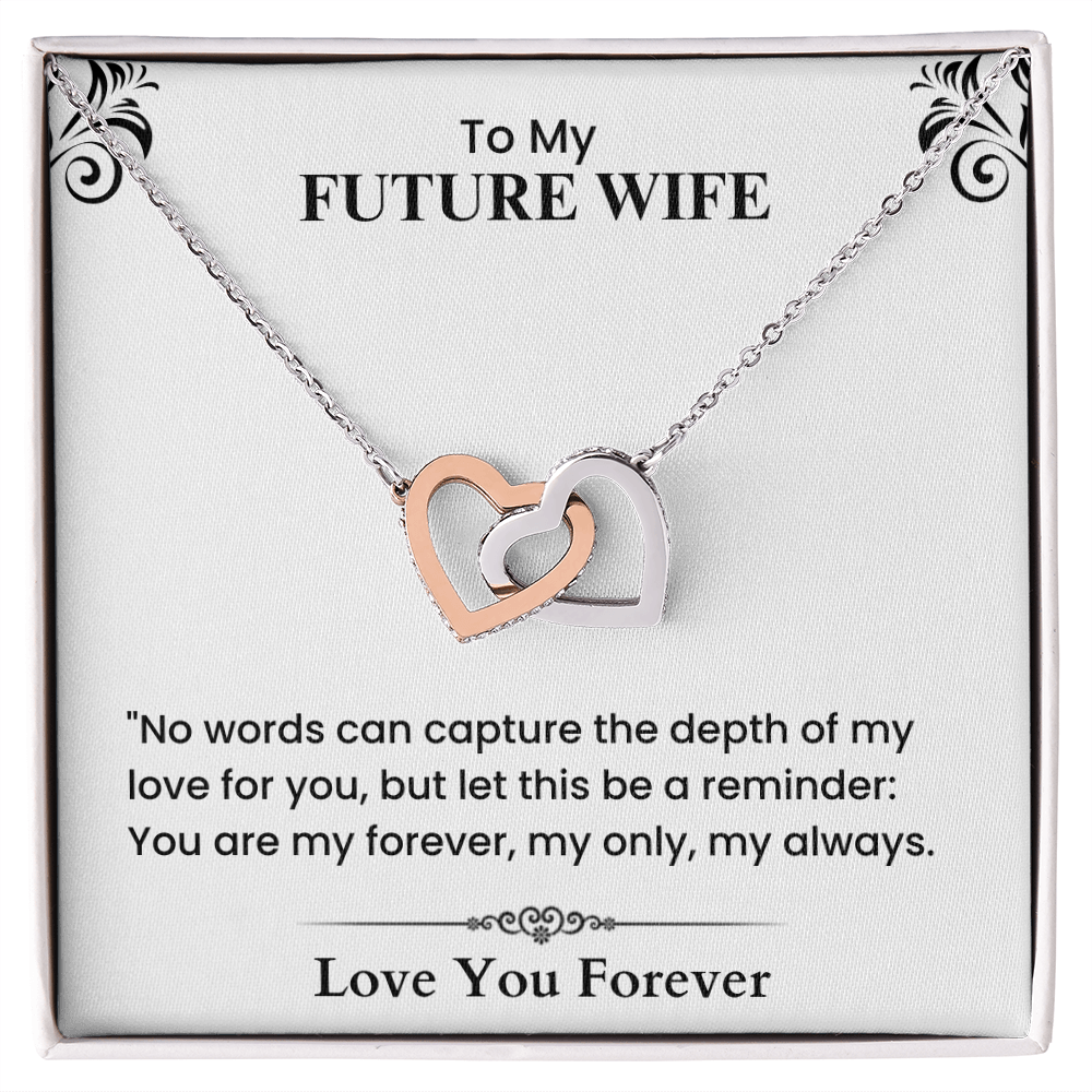 Romantic Love Letter to My Future Wife Forever Only Always Heartfelt Message cubic zirconia crystal