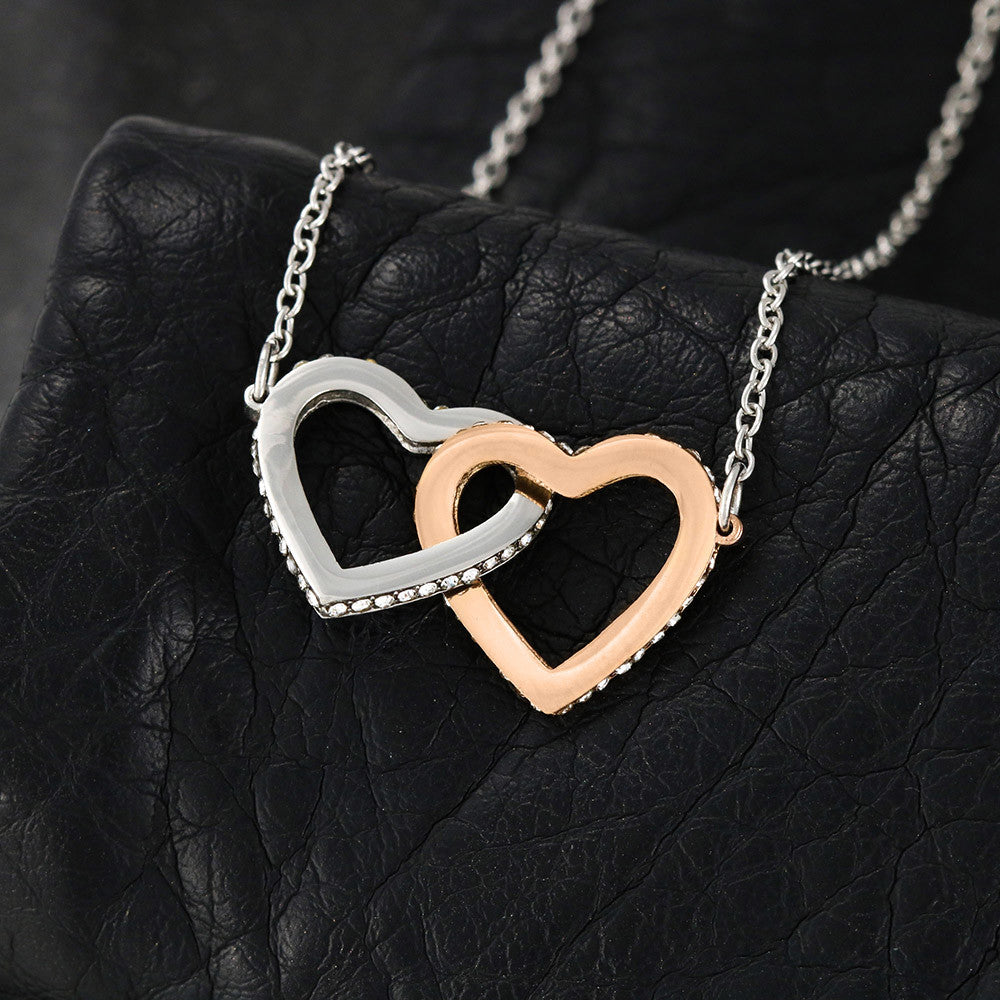 Gift for Mom from Daughter or Son - Expressing Love & Thanks Interlocking Hearts necklace
