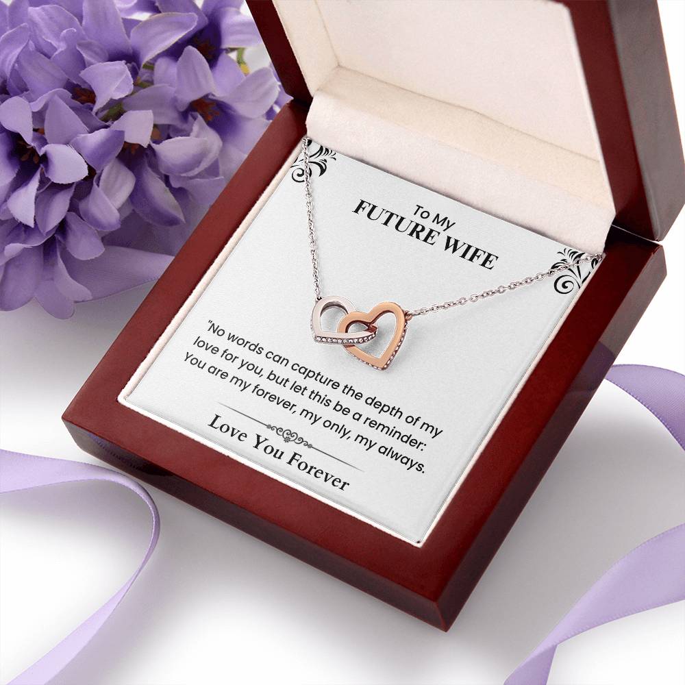 Romantic Love Letter to My Future Wife Forever Only Always Heartfelt Message cubic zirconia crystal
