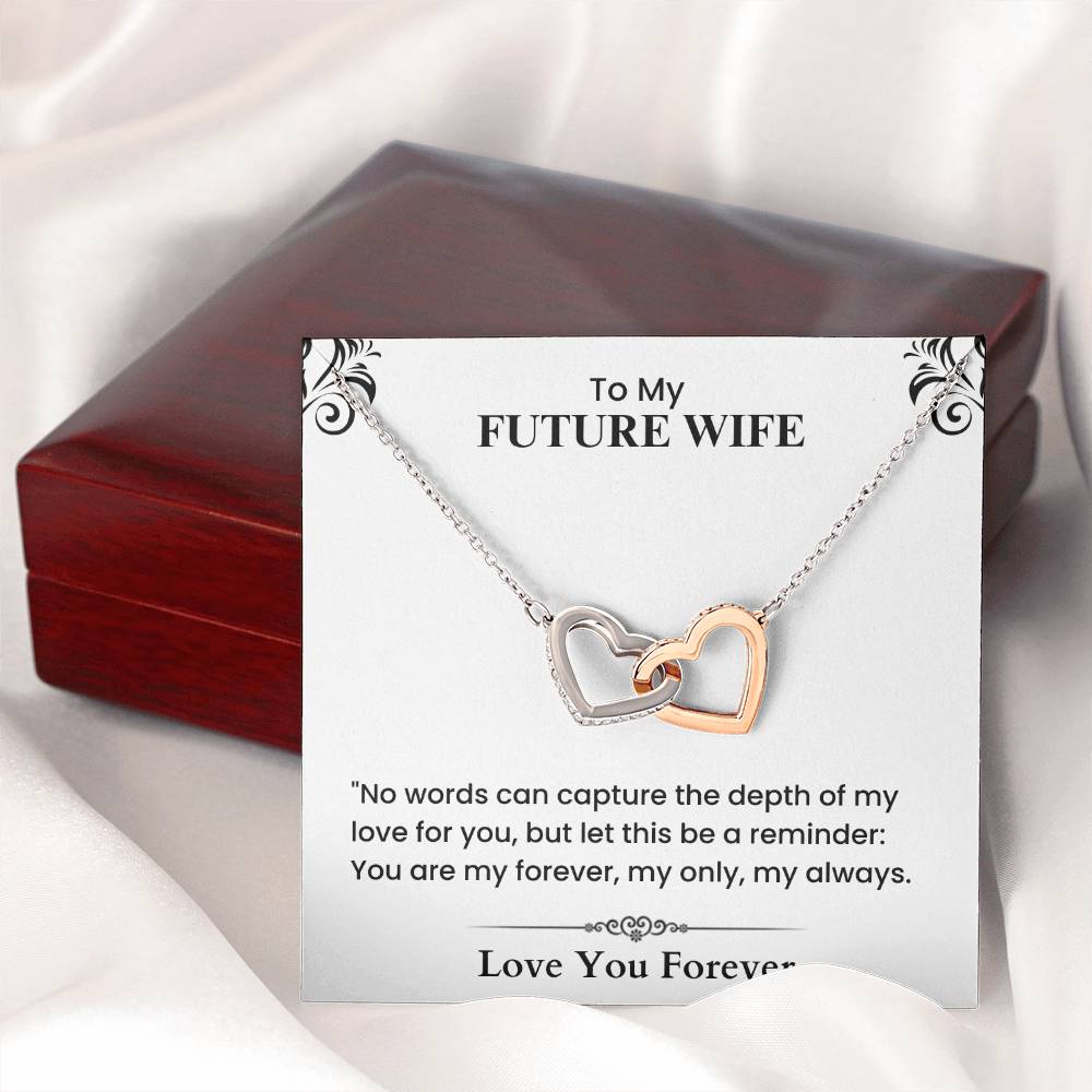 Romantic Love Letter to My Future Wife Forever Only Always Heartfelt Message cubic zirconia crystal