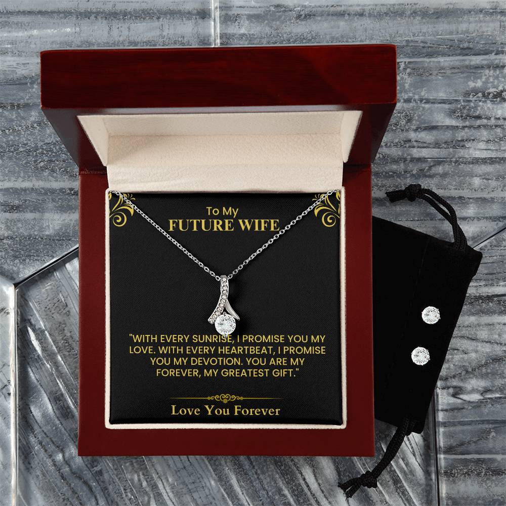 Romantic Gift for Future Wife – Heartfelt Love Message & Proposal Keepsake Alluring Beauty necklace