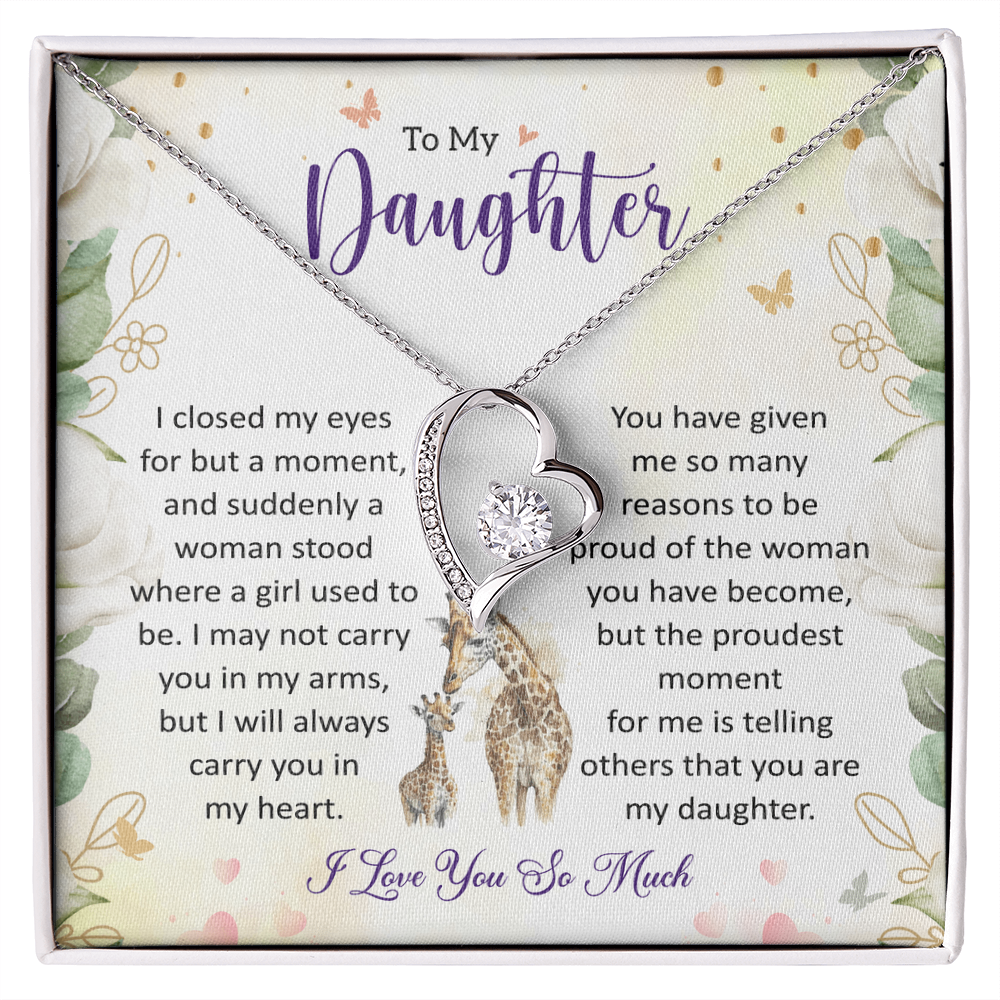 Sentimental Gift for Daughter - Heartfelt Keepsake from Mom or Dad Forever Love Necklace
