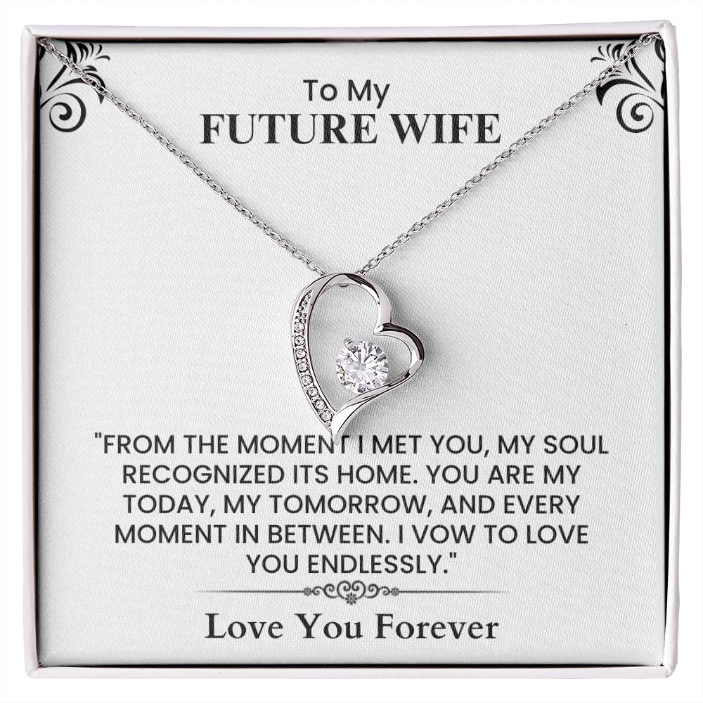 Future Wife Love Card - Meaningful Engagement or Wedding Gift from Future Husband Forever Love Necklace