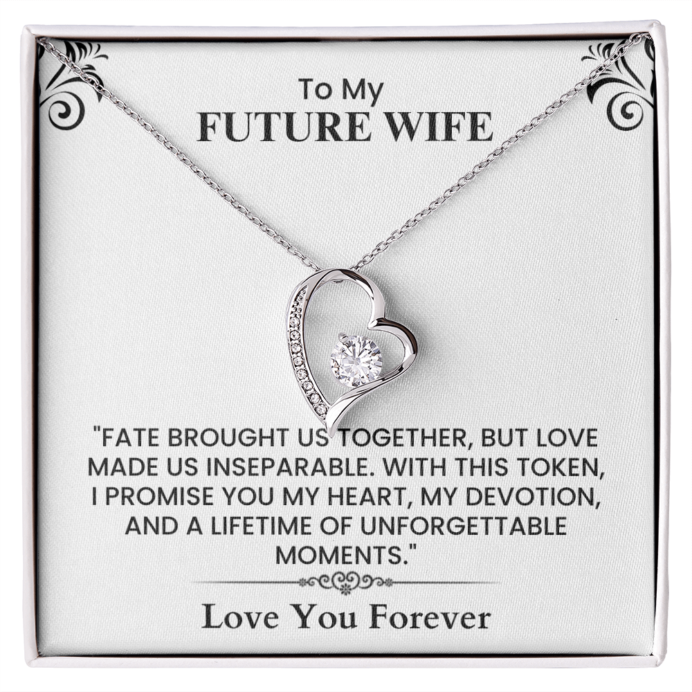 Future Wife Gift from Future Husband - Sentimental Love Card for Engagement or Wedding-Forever Love Necklace