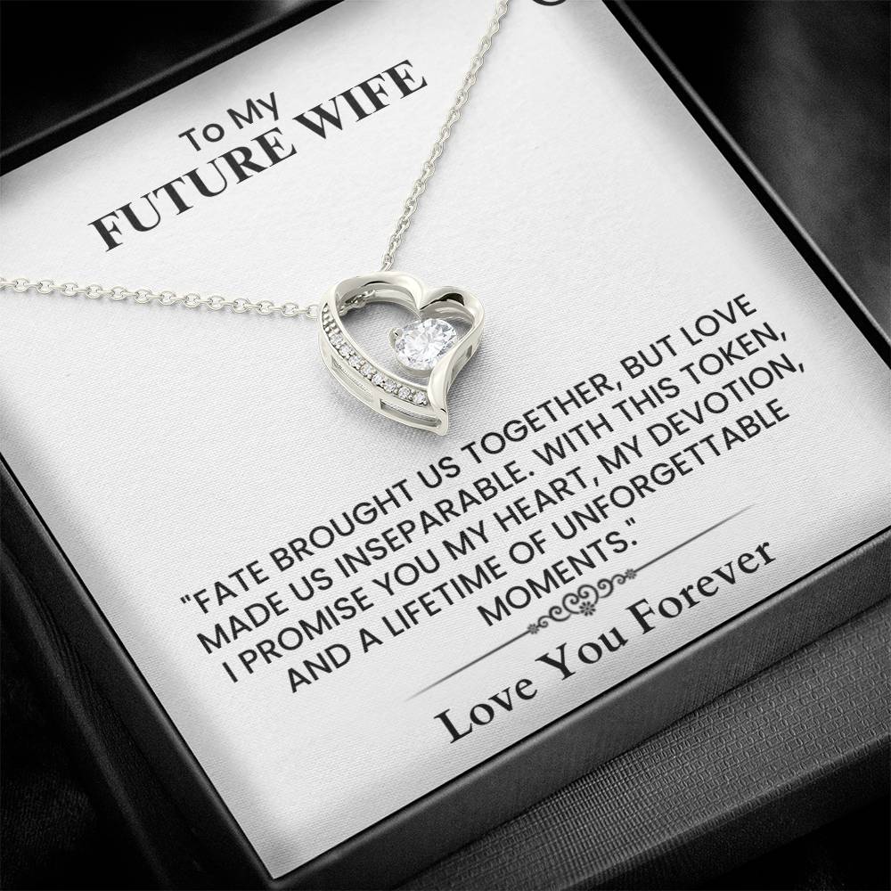 Future Wife Gift from Future Husband - Sentimental Love Card for Engagement or Wedding-Forever Love Necklace