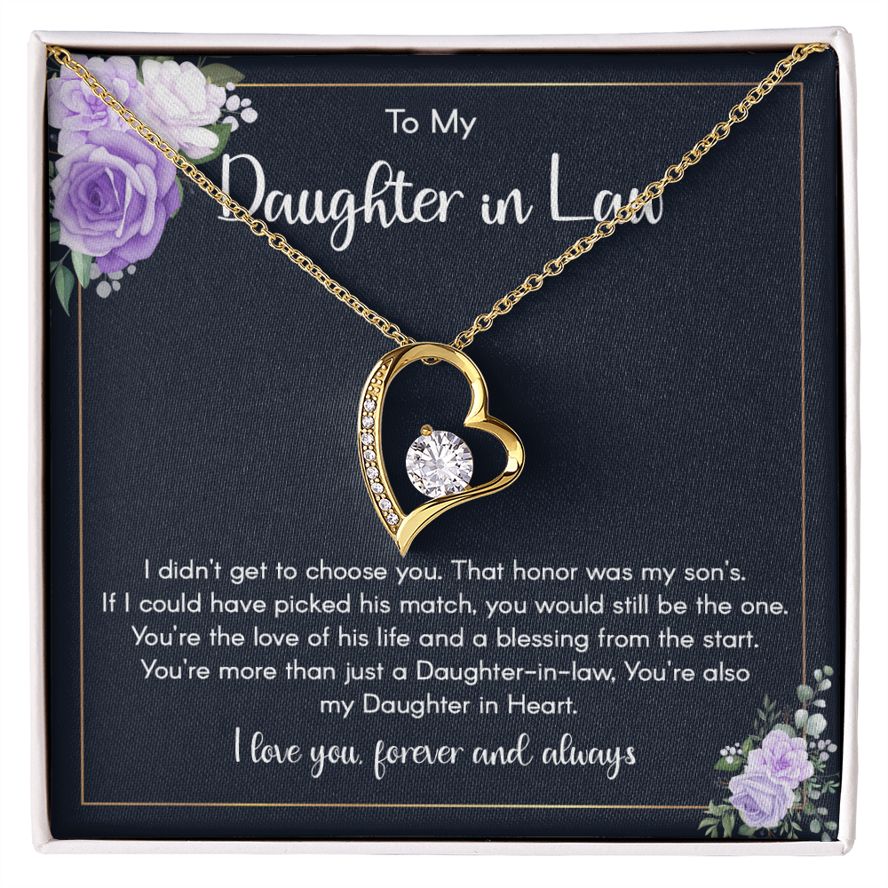 To My Daughter-in-Law Necklace - A Forever Bond of Love and Blessings
