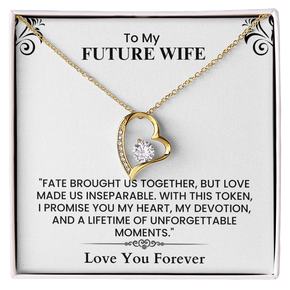 Future Wife Gift from Future Husband - Sentimental Love Card for Engagement or Wedding-Forever Love Necklace