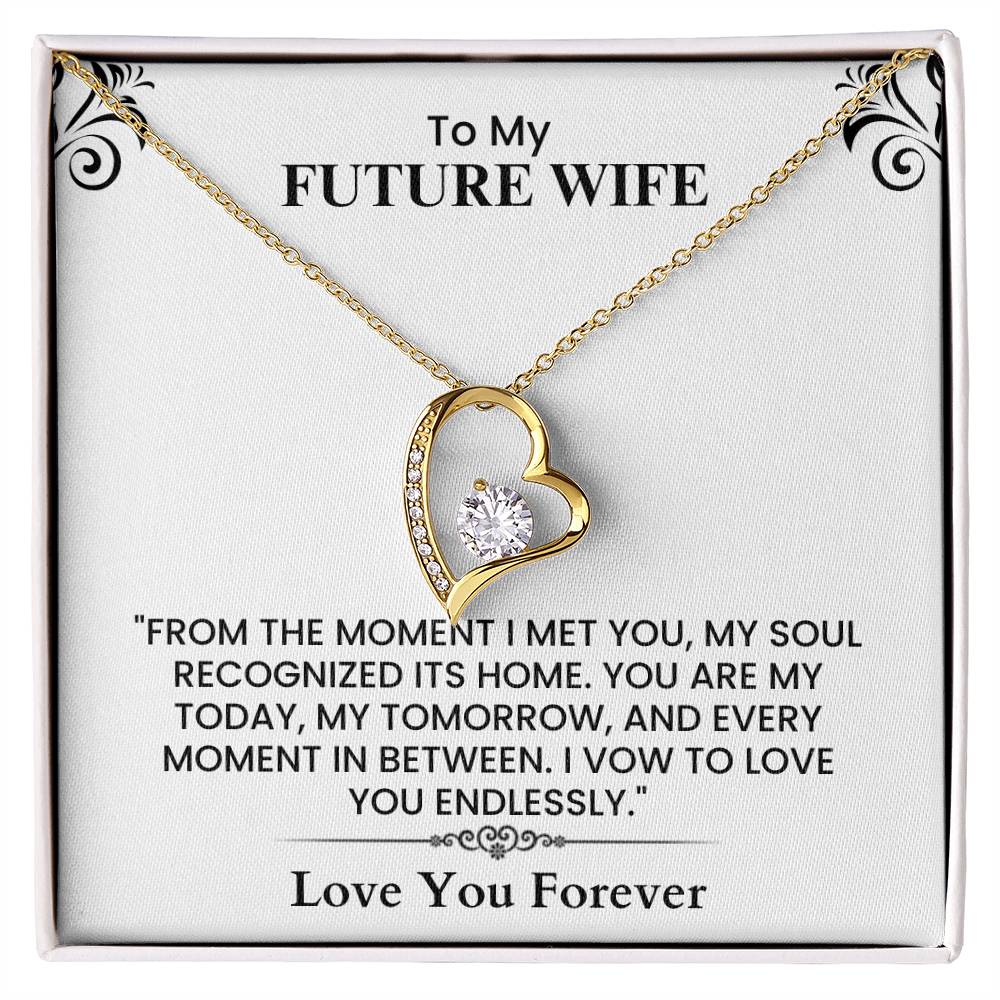 Future Wife Love Card - Meaningful Engagement or Wedding Gift from Future Husband Forever Love Necklace