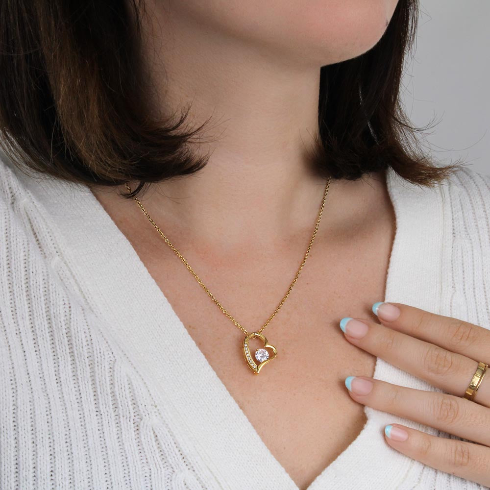Future Wife Gift – Romantic Love Letter Keepsake for Fiancée & Bride-to-Be Forever Love Necklace