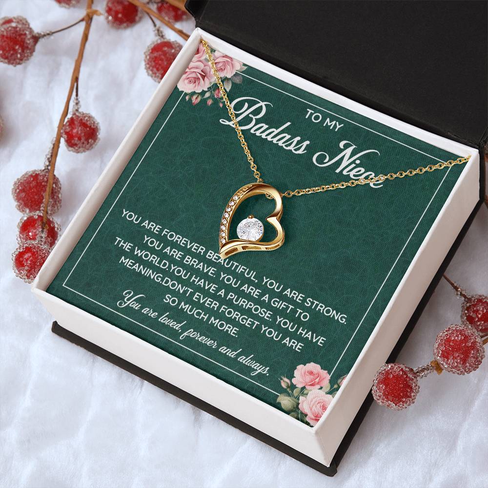 To My Badass Niece Necklace - Inspirational Love and Strength Design