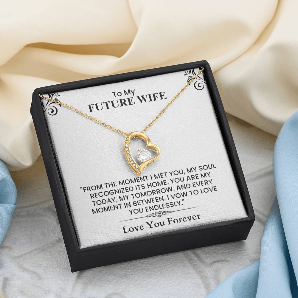 Future Wife Love Card - Meaningful Engagement or Wedding Gift from Future Husband Forever Love Necklace