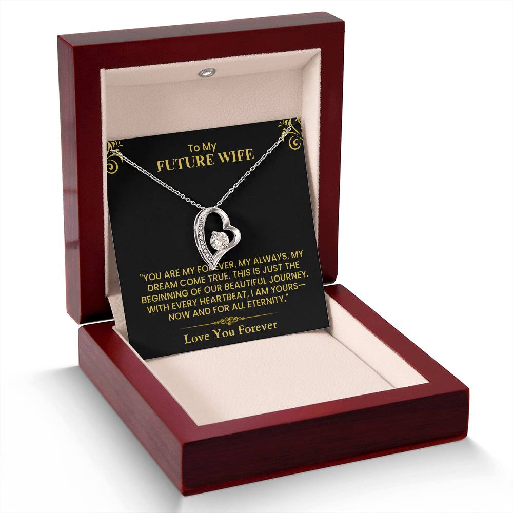 To My Future Wife – Romantic Love Gift with Heartfelt Message  Forever Love Necklace
