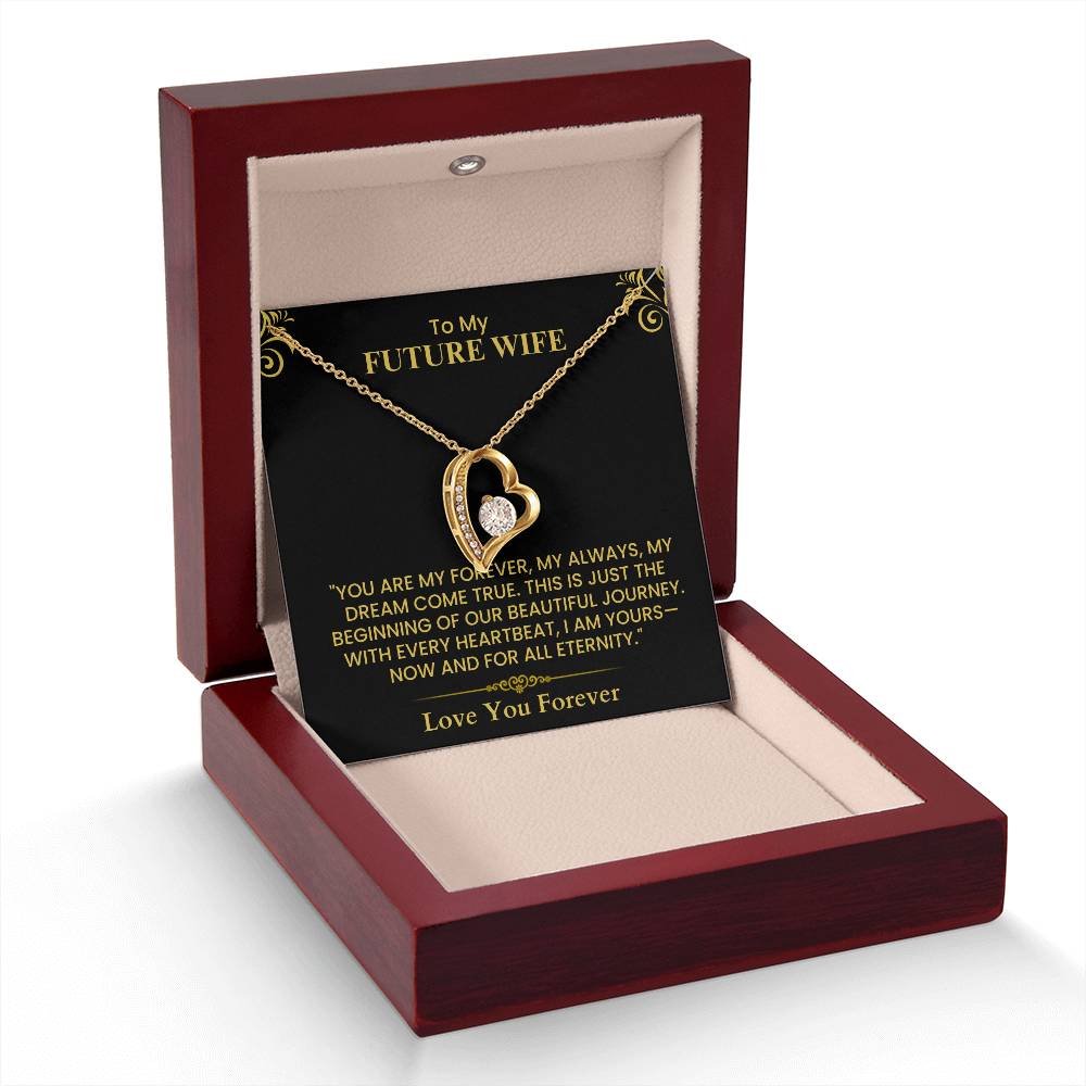 To My Future Wife – Romantic Love Gift with Heartfelt Message  Forever Love Necklace