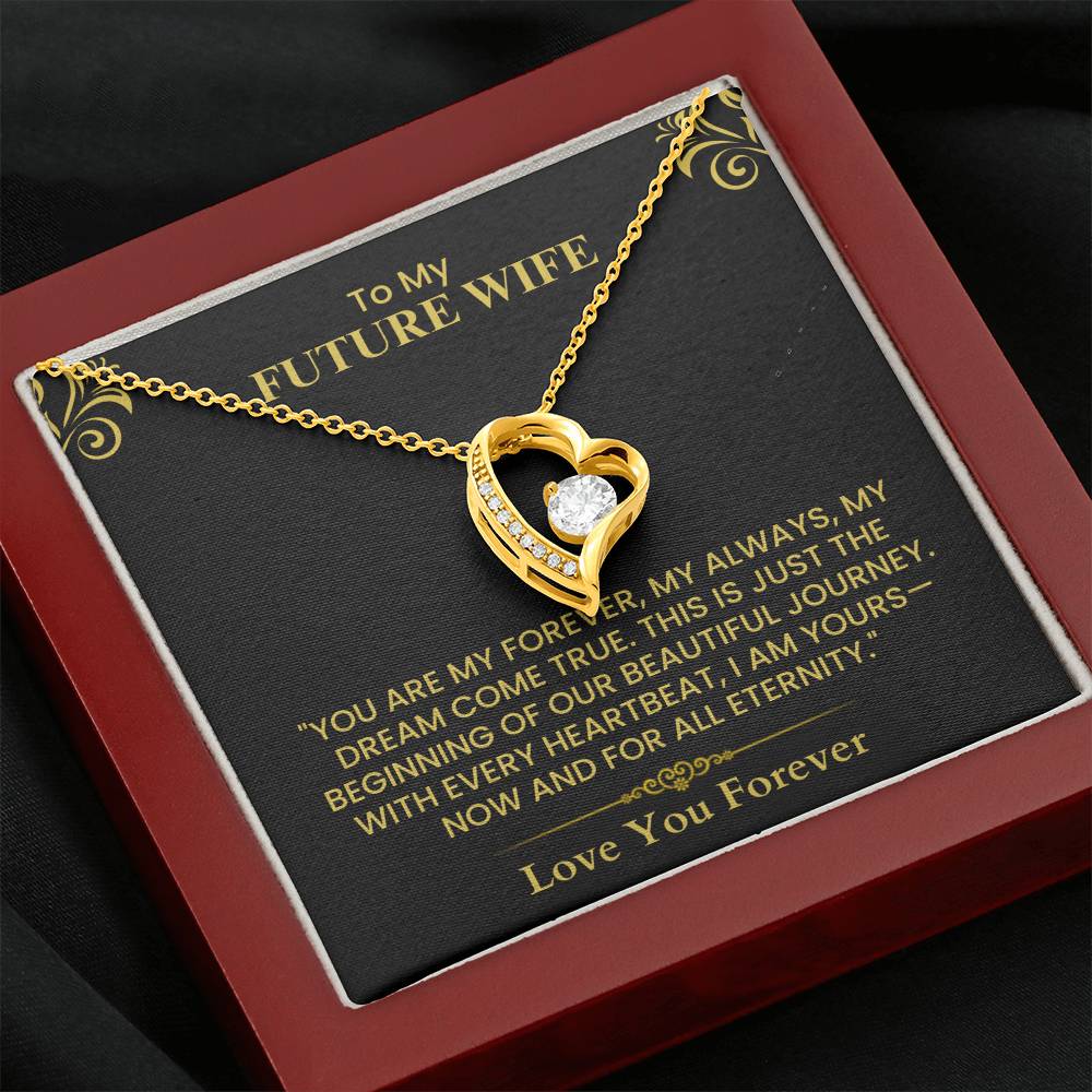To My Future Wife – Romantic Love Gift with Heartfelt Message  Forever Love Necklace