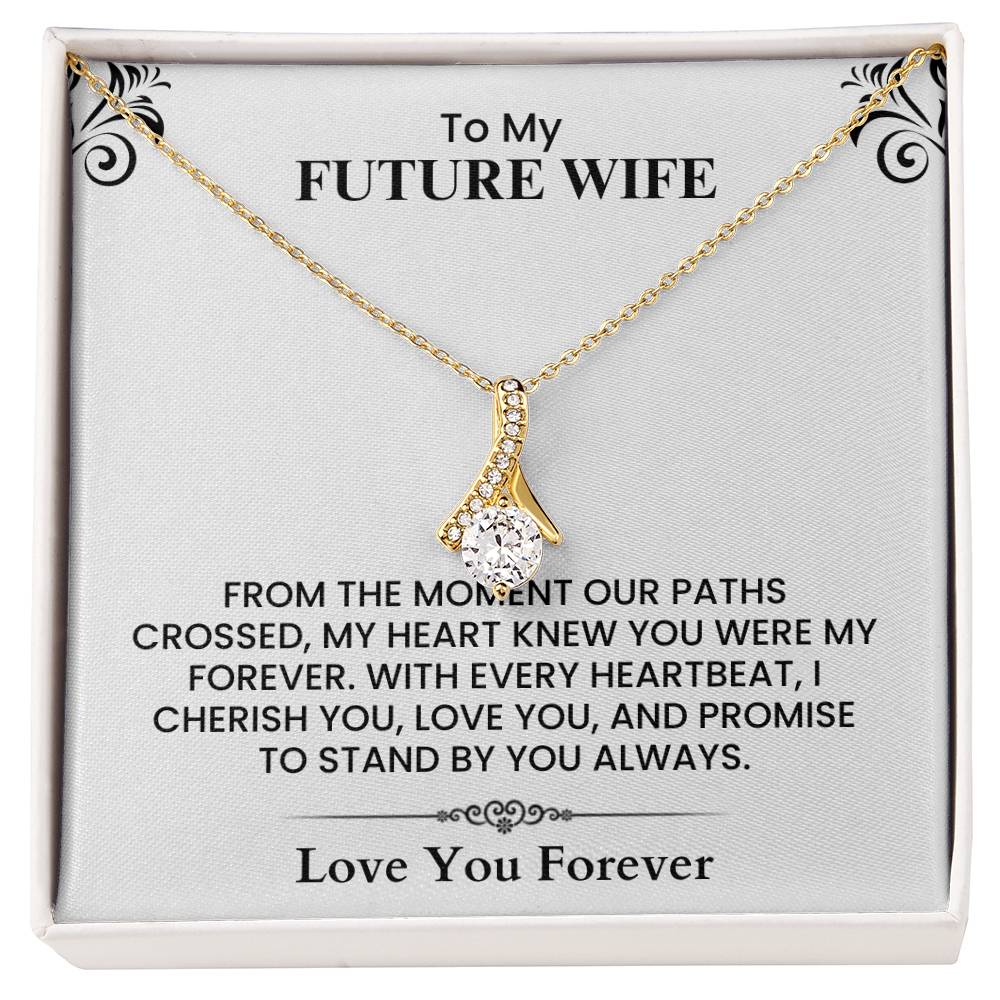 To My Future Wife Elegant Drop Pendant Necklace Romantic Wedding Gift Alluring Beauty necklace