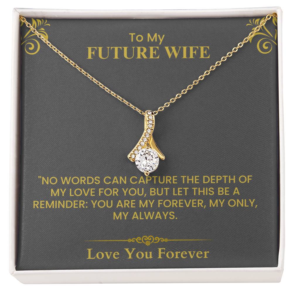 To My Future Wife Card - Sentimental Love Keepsake with Gold Accents for Bride-to-Be