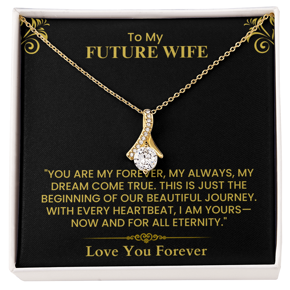 To My Future Wife  Romantic Gift for Engagement Anniversary and Wedding Alluring Beauty necklace