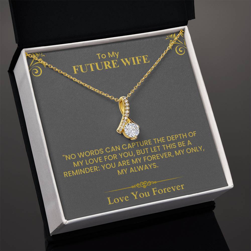 To My Future Wife Card - Sentimental Love Keepsake with Gold Accents for Bride-to-Be