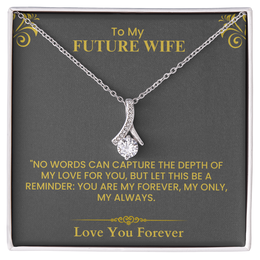 To My Future Wife Card - Sentimental Love Keepsake with Gold Accents for Bride-to-Be