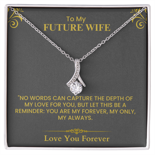 To My Future Wife Card - Sentimental Love Keepsake with Gold Accents for Bride-to-Be