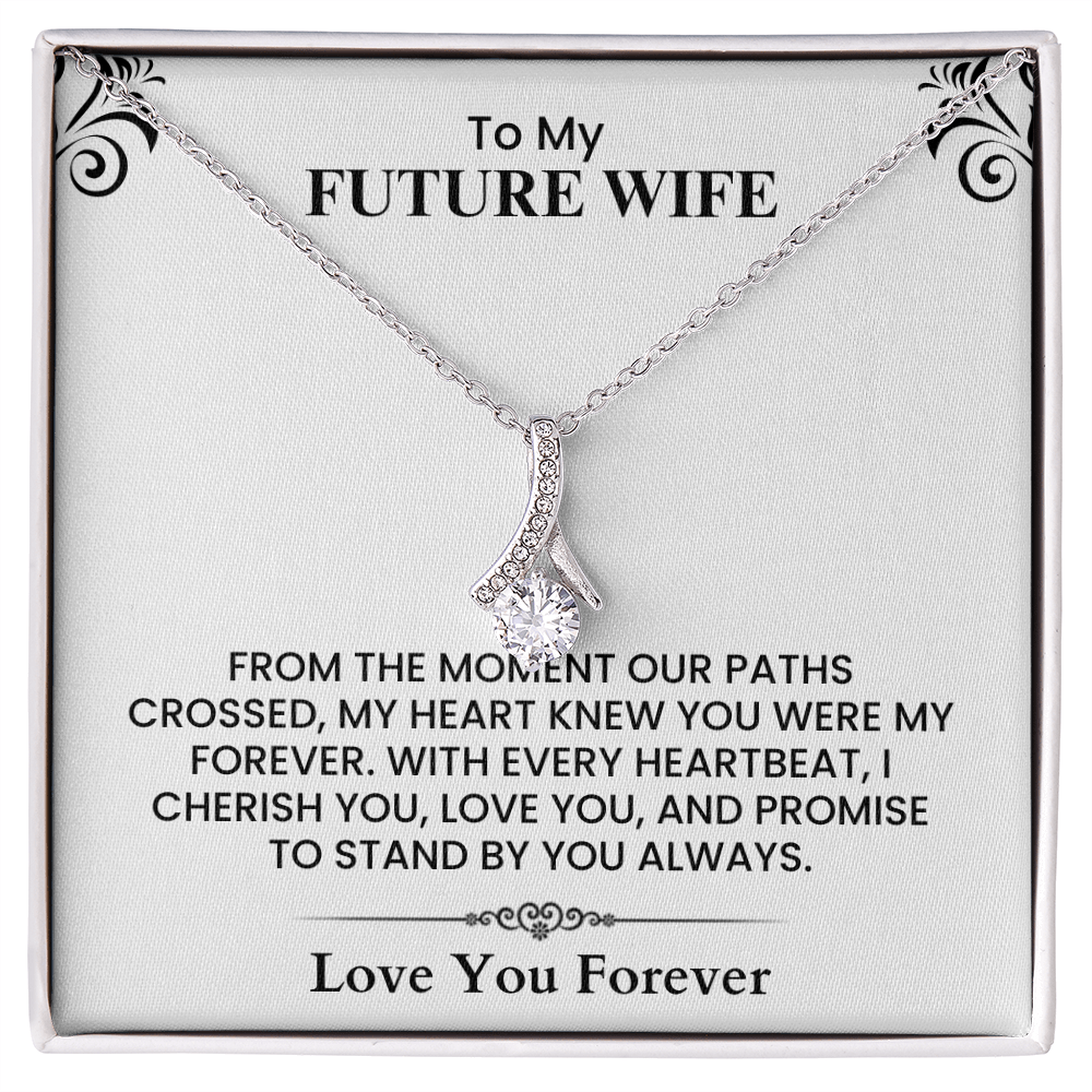 To My Future Wife Elegant Drop Pendant Necklace Romantic Wedding Gift Alluring Beauty necklace