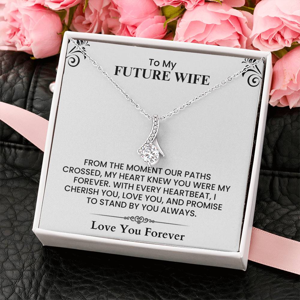 To My Future Wife Elegant Drop Pendant Necklace Romantic Wedding Gift Alluring Beauty necklace