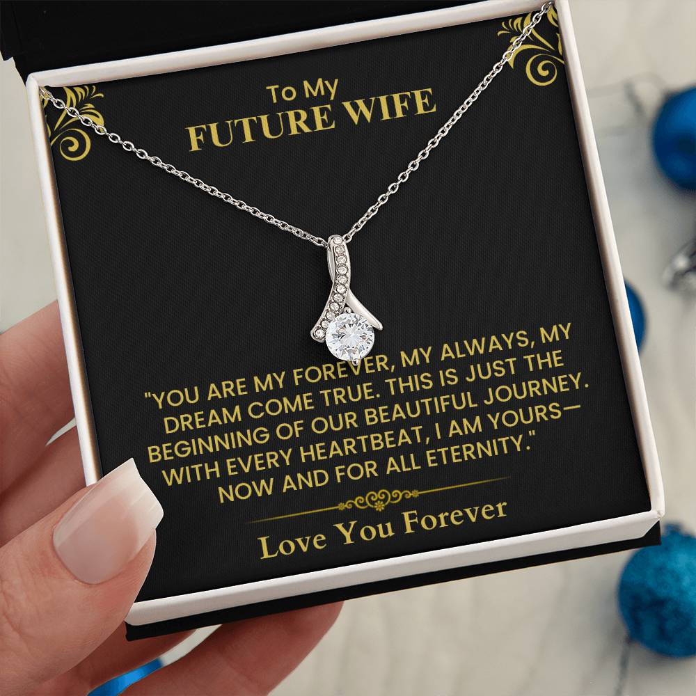 To My Future Wife  Romantic Gift for Engagement Anniversary and Wedding Alluring Beauty necklace