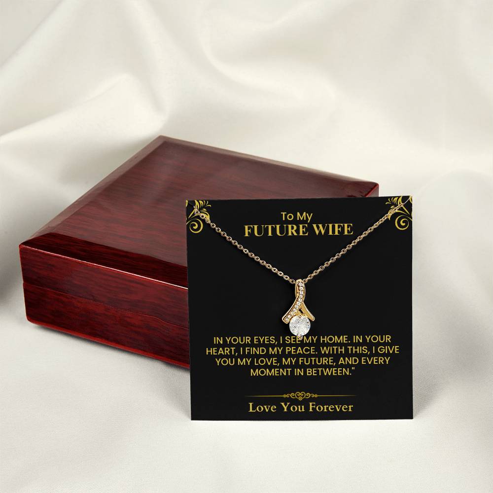 To My Future Wife Card - Sentimental Keepsake for Fiancée, Perfect Anniversary Gift Alluring Beauty necklace