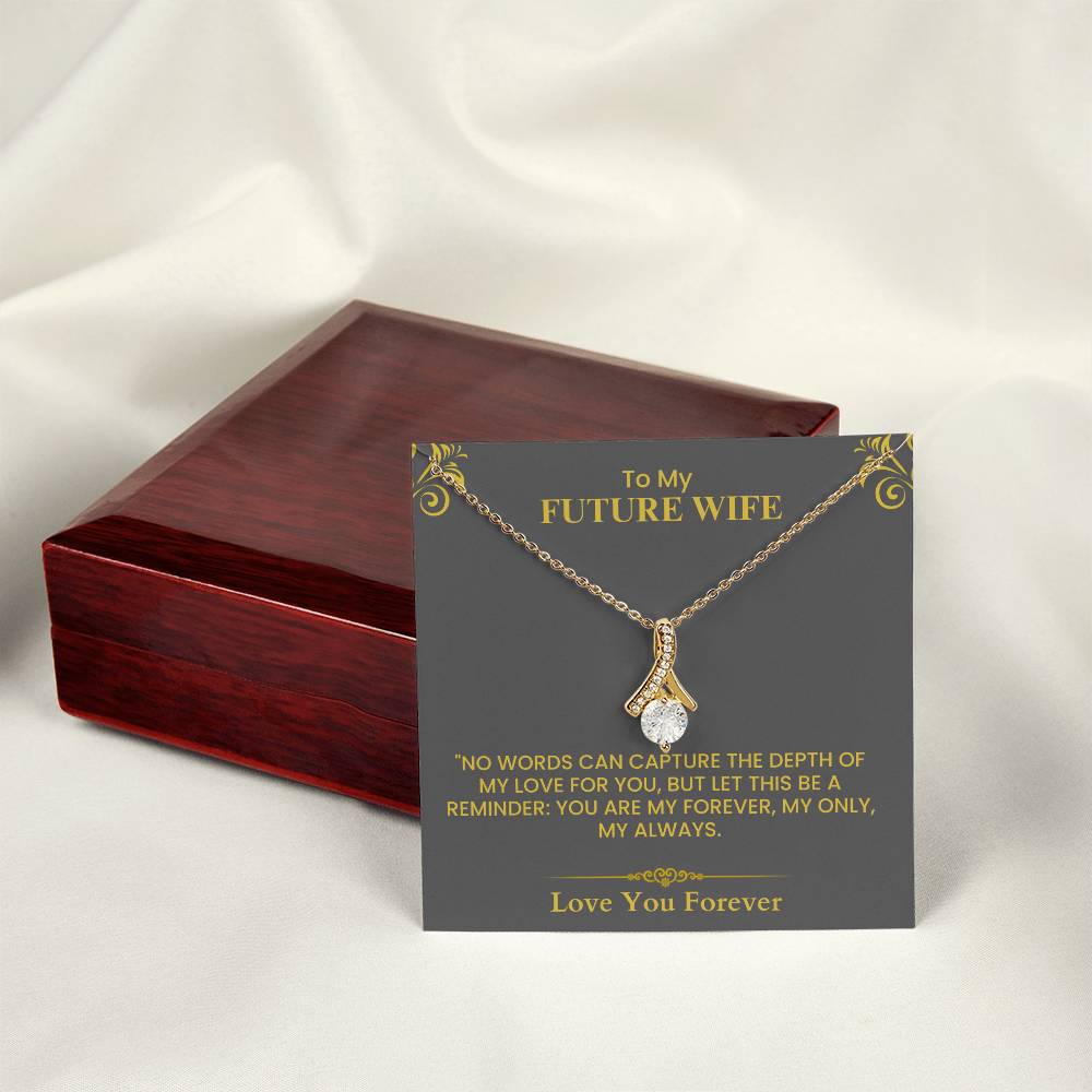 To My Future Wife Card - Sentimental Love Keepsake with Gold Accents for Bride-to-Be