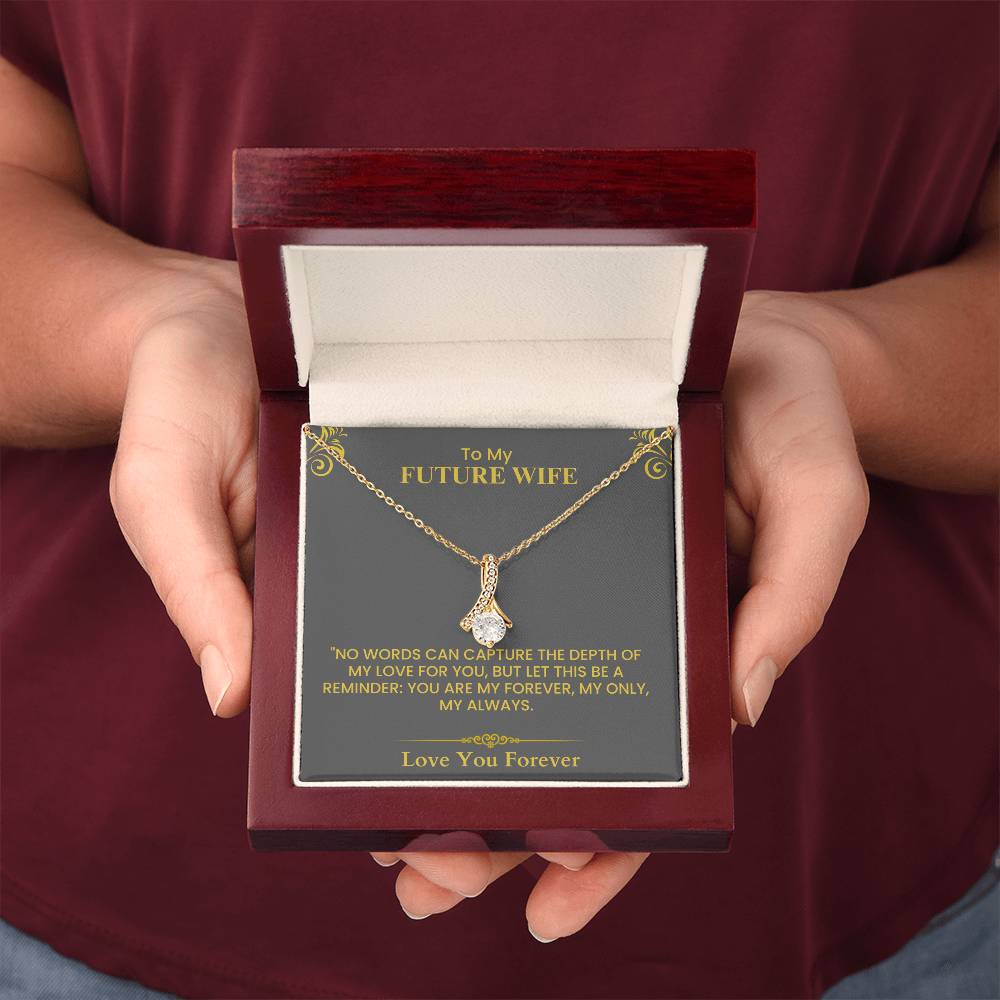 To My Future Wife Card - Sentimental Love Keepsake with Gold Accents for Bride-to-Be